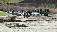 وقوع سیلاب شدید در خراسان شمالی و مسدود شدن راه ورودی شهر راز